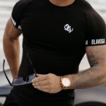 T-shirt męski bawełniany TEAL OLAVOGA czarny