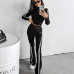 Legginsy z lampasem CINTO OLAVOGA czarne