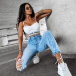 Top na ramiączka FLAY OLAVOGA biały