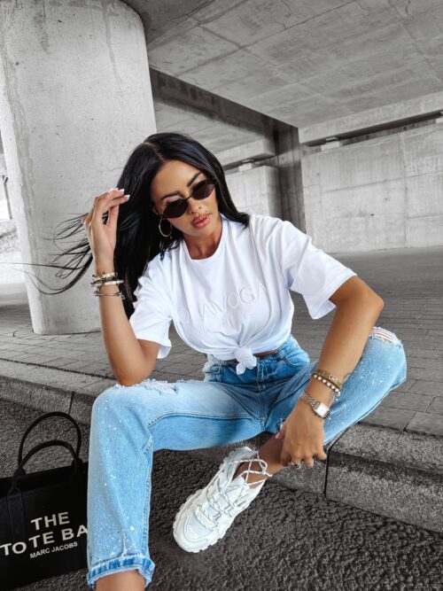 T-shirt na krótki rękaw SWIFT OLAVOGA biały