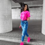 T-shirt na krótki rękaw SWIFT OLAVOGA amarantowy