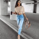 T-shirt na krótki rękaw SWIFT OLAVOGA beżowy