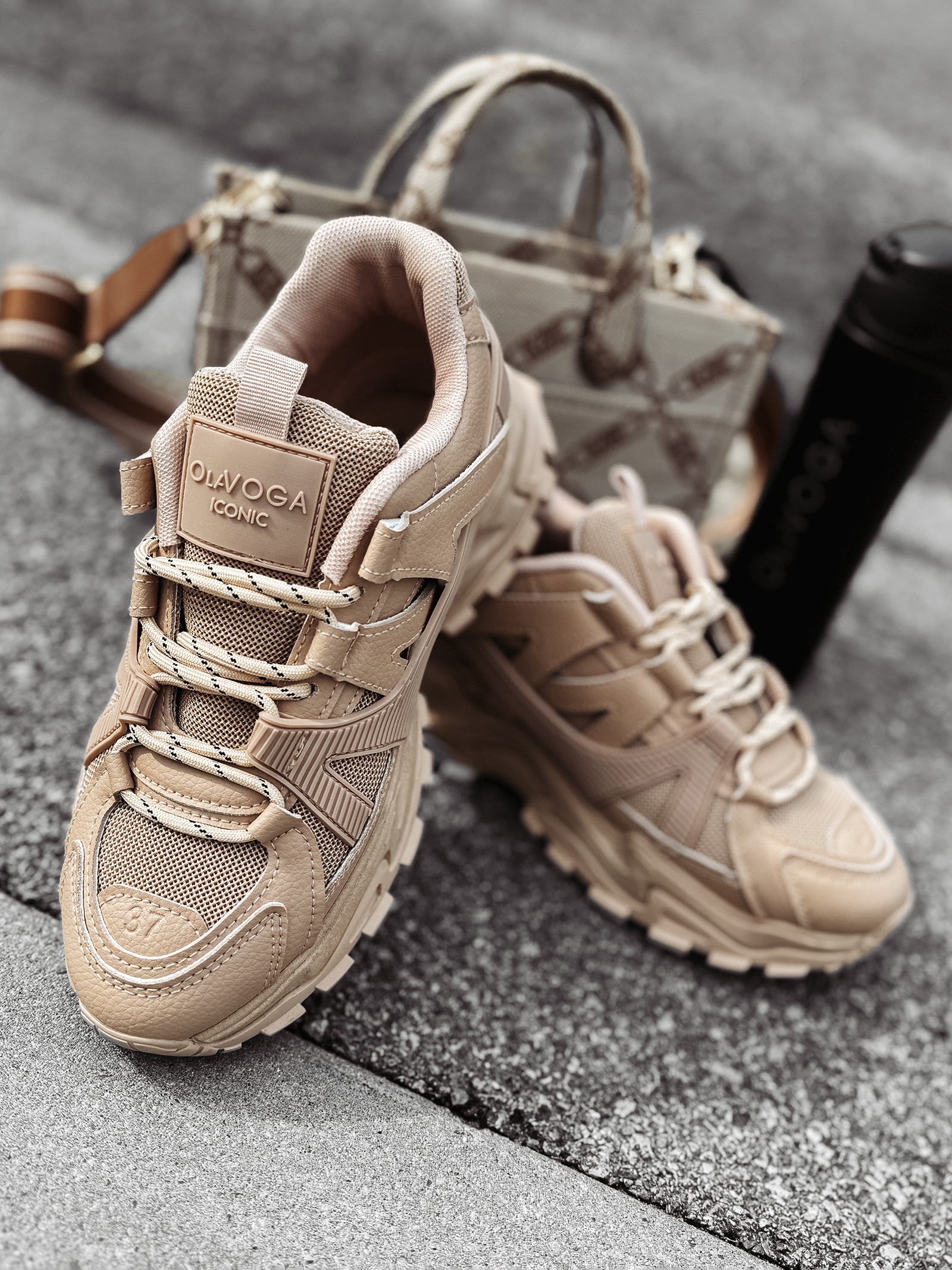 Buty sportowe damskie ICONIC OLAVOGA beżowe