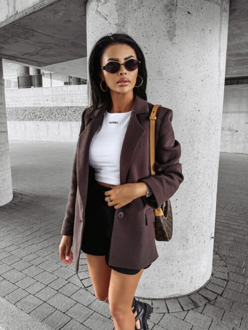 Marynarka oversize OVERFLOW OLAVOGA brązowa