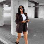 Marynarka oversize OVERFLOW OLAVOGA brązowa