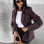 Marynarka oversize OVERFLOW OLAVOGA brązowa