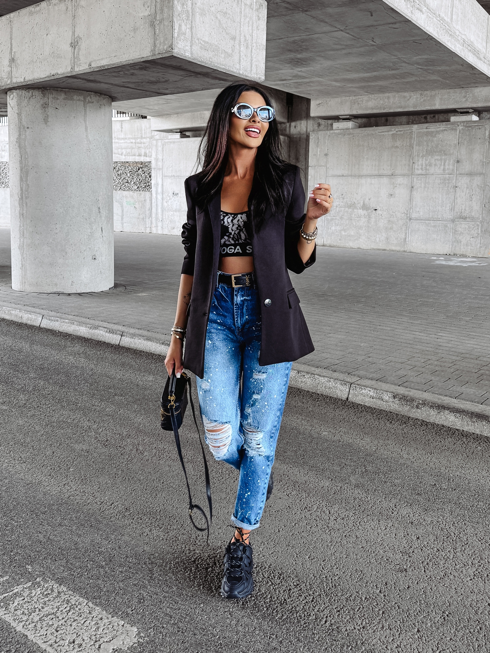 Marynarka oversize OVERFLOW OLAVOGA czarna