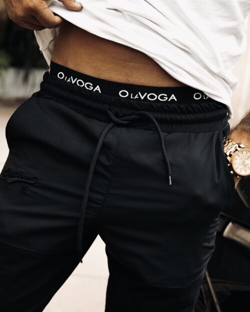 Spodnie sportowe dresy męskie PHASE OLAVOGA czarne