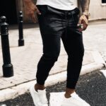 Spodnie sportowe dresy męskie PHASE OLAVOGA czarne