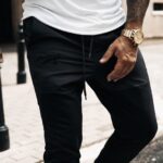 Spodnie sportowe dresy męskie PHASE OLAVOGA czarne