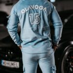 Dres męski welurowy CARGO OLAVOGA niebieski