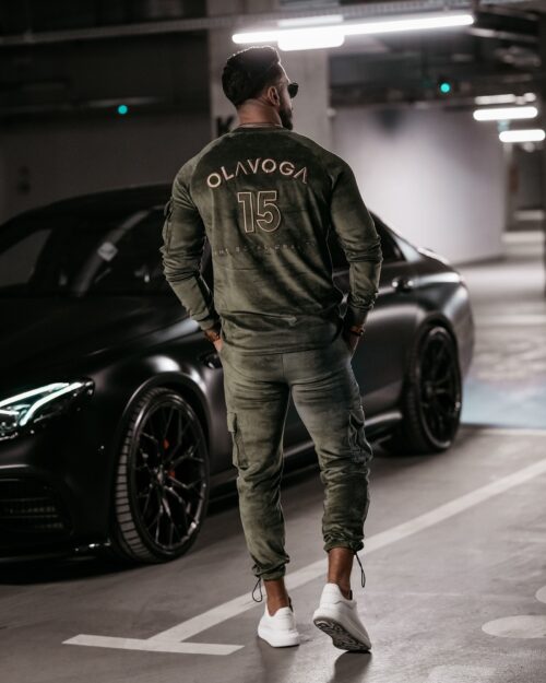 Dres męski welurowy CARGO OLAVOGA khaki