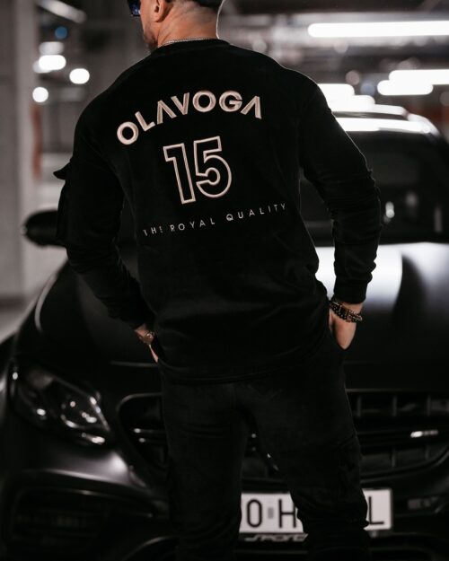 Dres męski welurowy CARGO OLAVOGA czarny