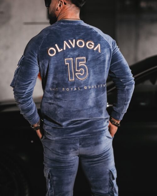 Dres męski welurowy CARGO OLAVOGA grafitowy