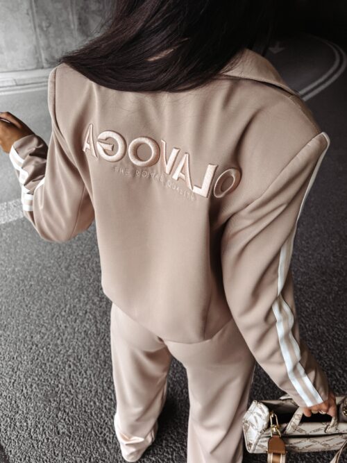 Marynarka krótka z lampasami HEATHER OLAVOGA beżowa