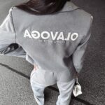 Marynarka krótka z lampasami HEATHER OLAVOGA szara