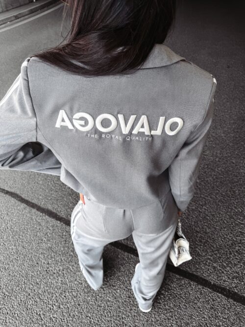 Marynarka krótka z lampasami HEATHER OLAVOGA szara