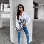 Koszula oversize z nadrukiem BLACKMORE OLAVOGA biała