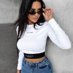 Bluzka top na długi rękaw GRAVITY OLAVOGA biała