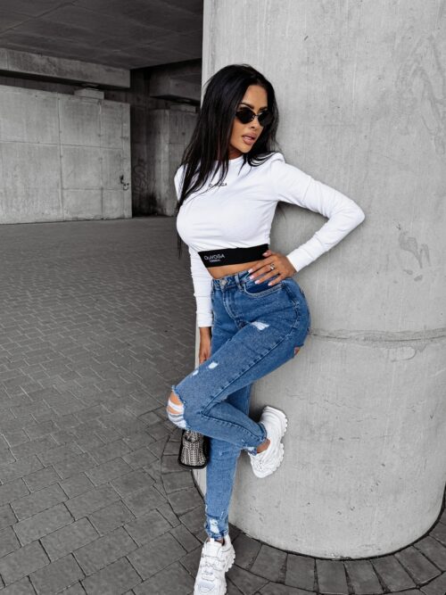 Bluzka top na długi rękaw GRAVITY OLAVOGA biała