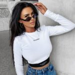 Bluzka top na długi rękaw GRAVITY OLAVOGA biała