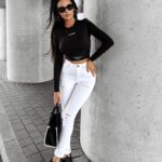 Bluzka top na długi rękaw GRAVITY OLAVOGA czarna