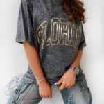 T-shirt dekatyzowany FLORIDA szary