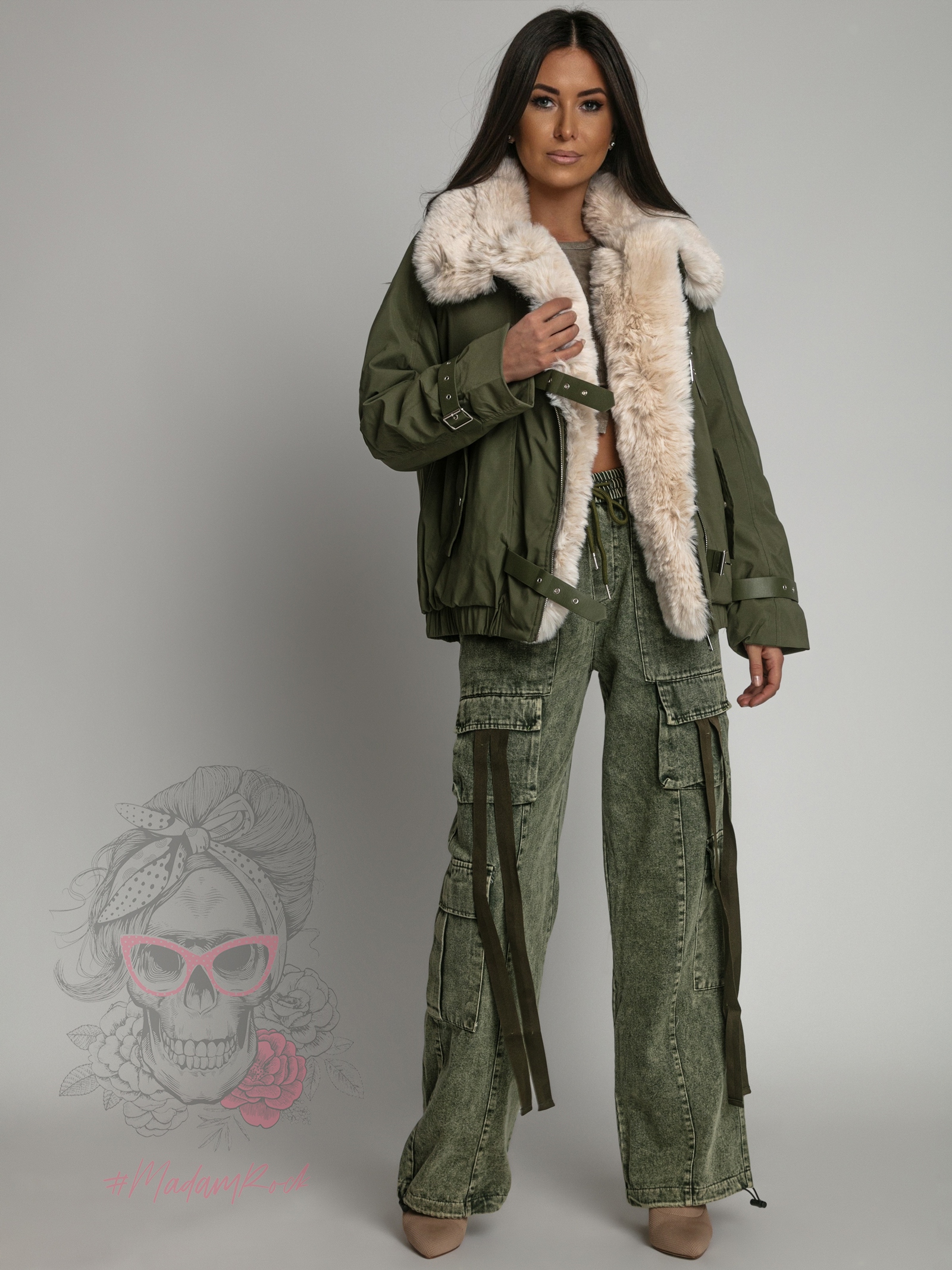 Spodnie cargo Toss khaki