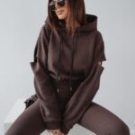 Komplet bawełniany ORIGINAL TEXTURE OLAVOGA brązowy