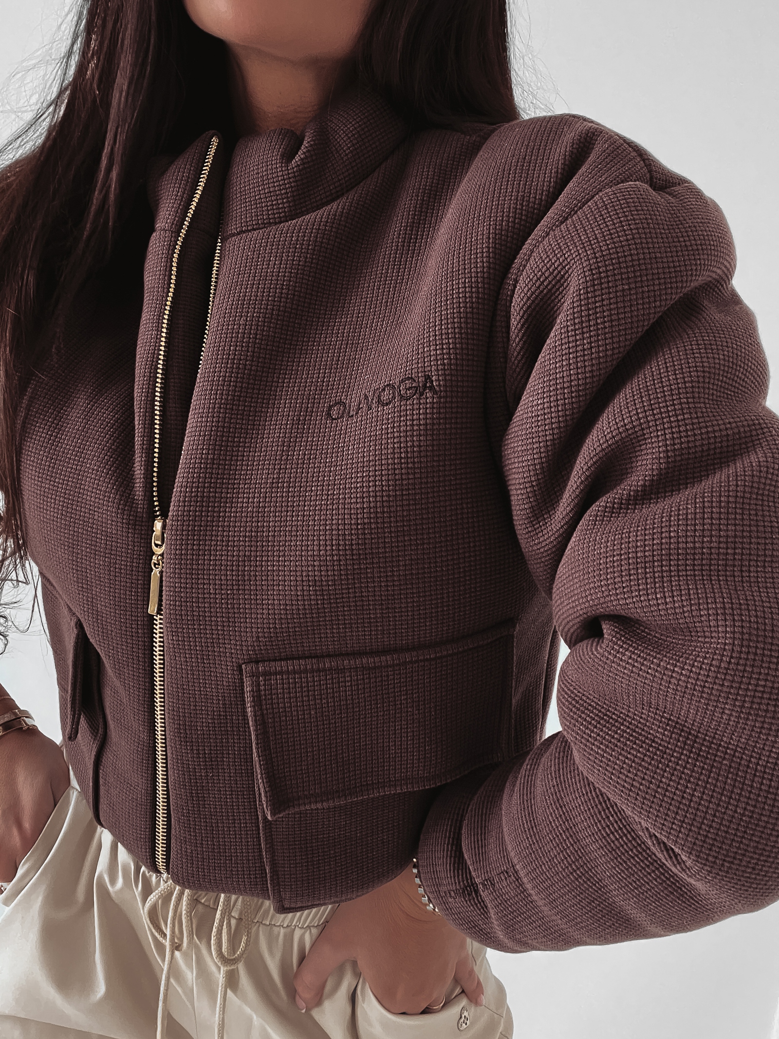 Kurtka ze stójką SHANDY OLAVOGA brązowa