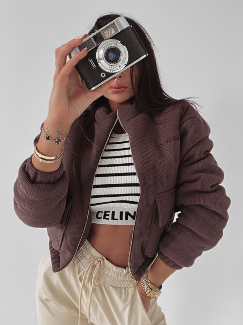 Kurtka ze stójką SHANDY OLAVOGA brązowa