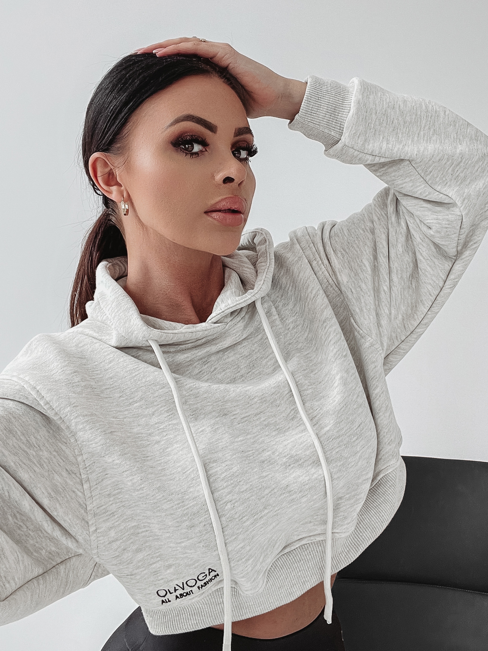 Bluza z kapturem LYRA OLAVOGA szara