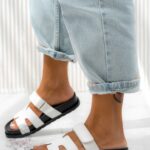 Klapki profilowane Rock Merhes białe