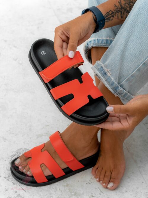 Klapki profilowane Rock Merhes pomarańczowe