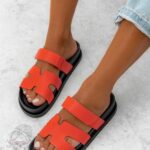 Klapki profilowane Rock Merhes pomarańczowe