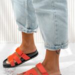 Klapki profilowane Rock Merhes pomarańczowe