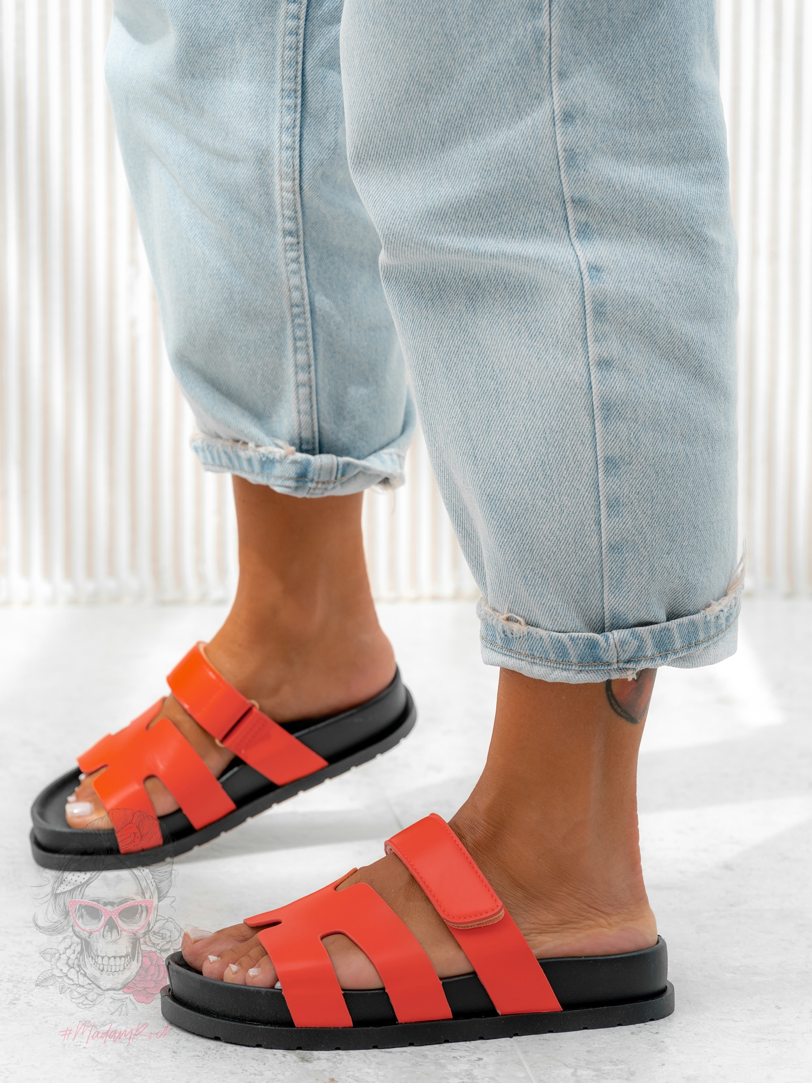 Klapki profilowane Rock Merhes pomarańczowe