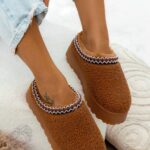 Botki odkryte z baranka Madam Solp karmelowe