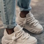 Buty sportowe na grubej podeszwie Madam Jaks beżowe