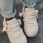 Buty sportowe na grubej podeszwie Madam Jaks beżowe