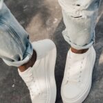 Buty sportowe na platformie Madam Goue białe