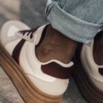 Buty sportowe na grubej podeszwie Madam Gizel bordowe