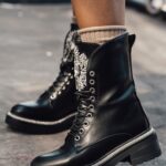 Workery skórzane z cyrkoniami Rock Rockoro II czarne