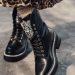 Workery skórzane z cyrkoniami Rock Rockoro II czarne