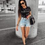 T-shirt prosty dopasowany CIVIC OLAVOGA czarny