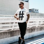 T-shirt męski z dużym printem BONES OLAVOGA biały