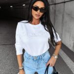 Bluza prosta oversize MERGER OLAVOGA biała