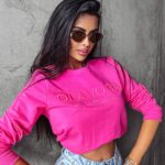 Bluza prosta oversize MERGER OLAVOGA fuksja