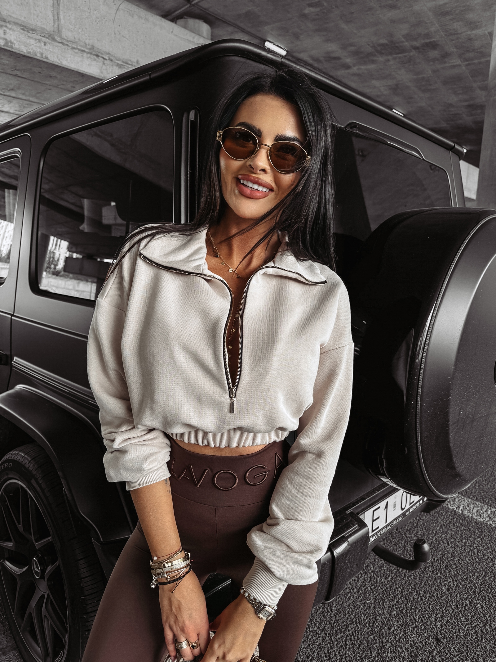 Bluza rozpinana damska CONSETT OLAVOGA beżowa