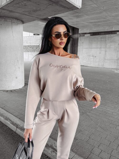 Komplet damski casualowy BONITA OLAVOGA beżowy